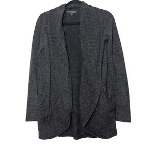Barefoot Dreams CozyChic Lite Circle Cardigan Carbon Grey Open Front XS/S